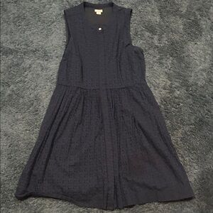 J. Crew Factory Navy Sleeveless Midi Dress